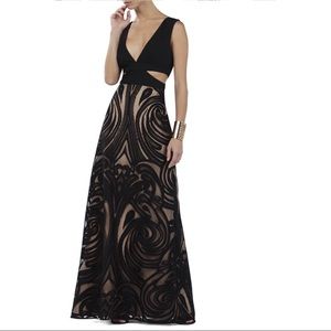 NWOT BCBGMAXAZRIA Marilyne V-Neck Cutout Gown